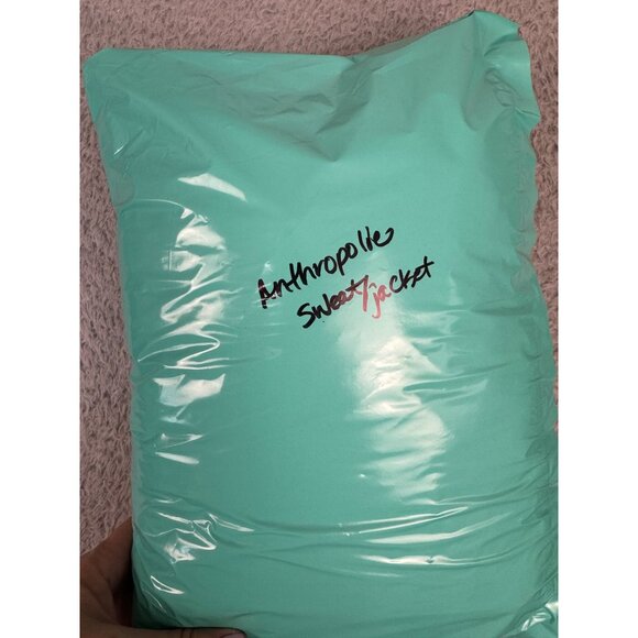 Anthropologie Womens M Taupe Faux Suede & Knit Long Coat W/Faux Shearling Collar - Picture 13 of 13